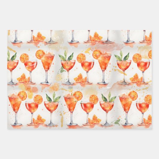 Cocktails um 7:00 Uhr Geschenkpapier Set (Vorderseite)