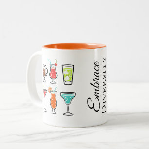 Cocktails Umarmen Vielfalt Junggesellinnenabschied Zweifarbige Tasse