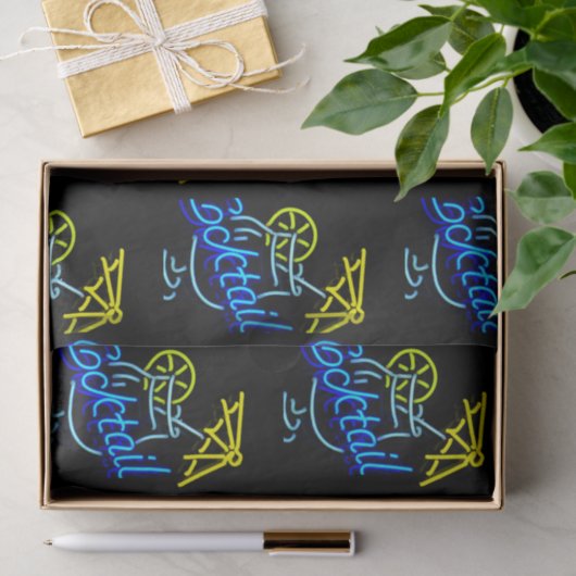 Cocktails Umbrella Drink Neon Sign Seidenpapier (Geschenk)
