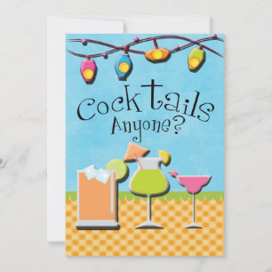 Cocktails und Barbeque-Einladungen Einladung