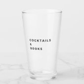 Cocktails und Bücher Glas (Vorderseite)
