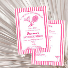 Cocktails und Country Clubs Tennis Bachelorette