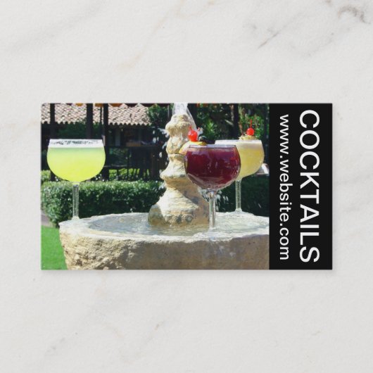 Cocktails und Drinks Visitenkarte (Vorderseite)