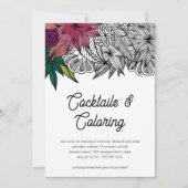 Cocktails und farbiges Party Einladung (Vorderseite)