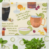 Cocktails und Gespräche Geschirrtuch (Gefaltet)