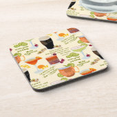 Cocktails und Gespräche Getränkeuntersetzer (Linke Seite)