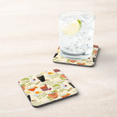 Cocktails und Gespräche Getränkeuntersetzer (Rechte Seite)