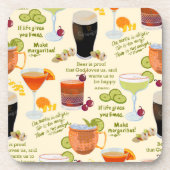 Cocktails und Gespräche Getränkeuntersetzer (Vorderseite)