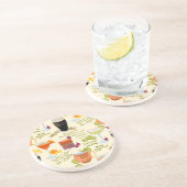 Cocktails und Gespräche Getränkeuntersetzer (Seite)