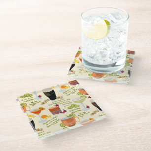 Cocktails und Gespräche Glasuntersetzer