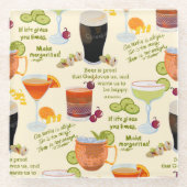 Cocktails und Gespräche Glasuntersetzer (Vorderseite)
