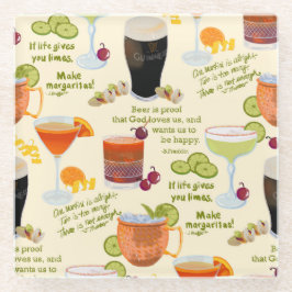 Cocktails und Gespräche Glasuntersetzer