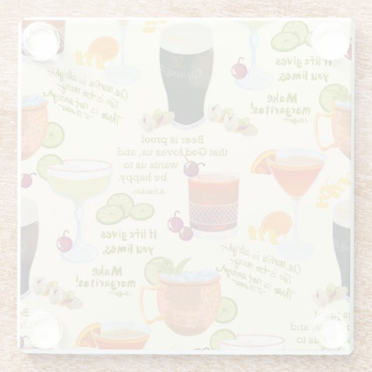 Cocktails und Gespräche Glasuntersetzer (Rückseite)