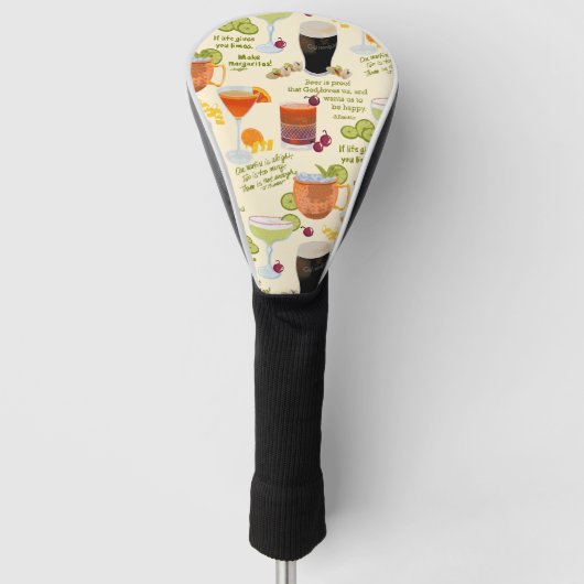 Cocktails und Gespräche Golf Headcover (Vorderseite)