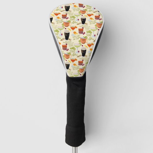 Cocktails und Gespräche Golf Headcover (Vorderseite)
