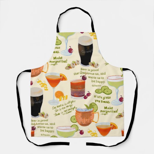Cocktails und Gespräche Schürze (Vorderseite)