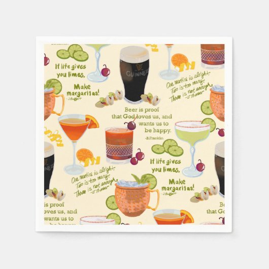 Cocktails und Gespräche Serviette (Vorderseite)