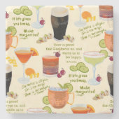 Cocktails und Gespräche Steinuntersetzer (Vorderseite)