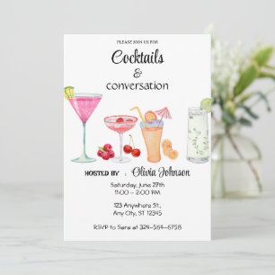 Cocktails und Gesprächs-Party Einladung