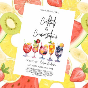 Cocktails und Gesprächs-Party Einladung