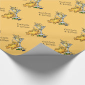 Cocktails und Kittens Funny Gold Wrapping Paper Geschenkpapier (Ecke)