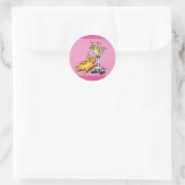 Cocktails und Kittens Pink Cartoon Sticker (Tasche)
