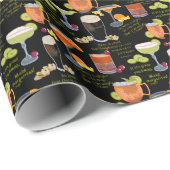 Cocktails und Kontemplation Geschenkpapier (Rolleneckpunkt)