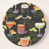 Cocktails und Kontemplation Getränkeuntersetzer (Vorne)