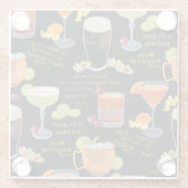 Cocktails und Kontemplation Glasuntersetzer (Rückseite)