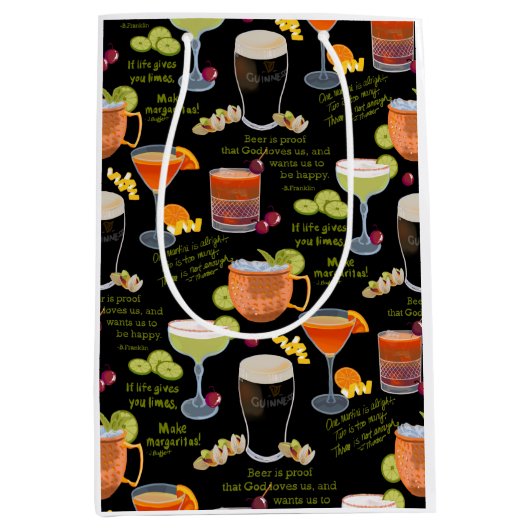 Cocktails und Kontemplation Mittlere Geschenktüte (Vorderseite)