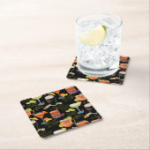 Cocktails und Kontemplation Rechteckiger Pappuntersetzer (Vor Ort)