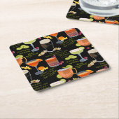 Cocktails und Kontemplation Rechteckiger Pappuntersetzer (angewinkelt)