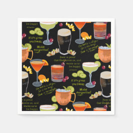 Cocktails und Kontemplation Serviette