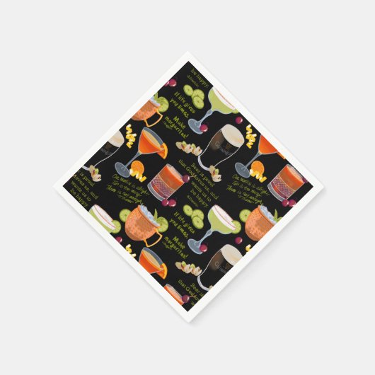 Cocktails und Kontemplation Serviette (Ecke)