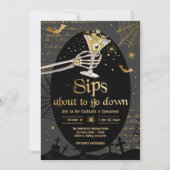 Cocktails und Kostüme Brews Boos Booze Halloween Einladung (Vorderseite)