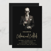 Cocktails und Kostüme Einladung (Vorne/Hinten)