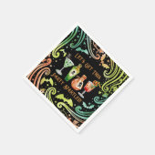 Cocktails und Kostüme Halloween-Party Serviette (Ecke)