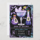 Cocktails und Kostüme, mit Halloween-Party Einladung (Vorderseite)