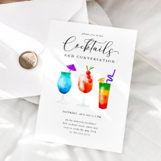 Cocktails und Party Einladung für Gespräche