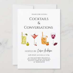 Cocktails und Party für Gespräche Einladung