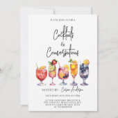 Cocktails und Party für Gespräche Einladung (Vorderseite)