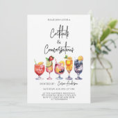 Cocktails und Party für Gespräche Einladung (Stehend Vorderseite)