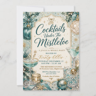Cocktails unter dem Mistelzweig-Jingle & Mingle Einladung