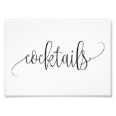 Cocktails Unterschreiben Wählen Sie Ihre Größe Sch Fotodruck (Vorne)