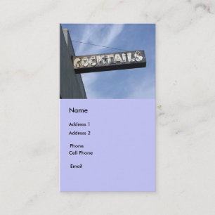 Cocktails Visitenkarte