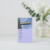 Cocktails Visitenkarte (Stehend Vorderseite)