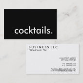 Cocktails. Visitenkarte (Vorne/Hinten)