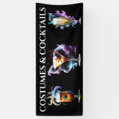 Cocktails wecken das Halloween-Party der Magie Banner (Vertikal)