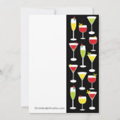 Cocktails Weihnachten Party Einladung (Rückseite)