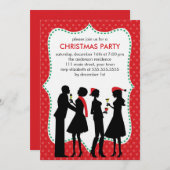 Cocktails Weihnachts-Party Einladung (Vorne/Hinten)